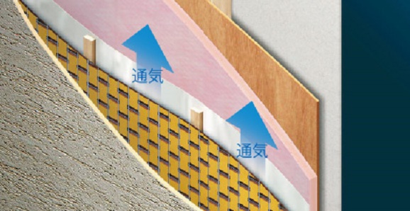 「直貼工法」と「通気工法」の違い
