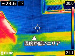 サーモカメラでは真っ青に